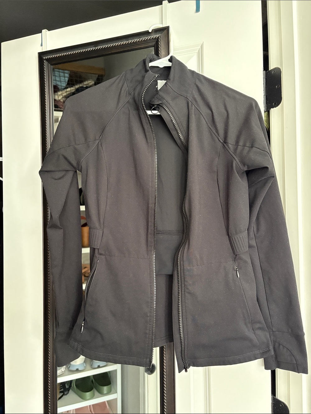 Fabletics Black Zip-Up Active Jacket